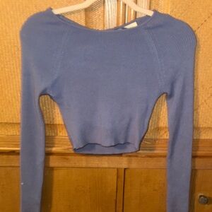 PacSun Lavender Long Sleeve Crop Top